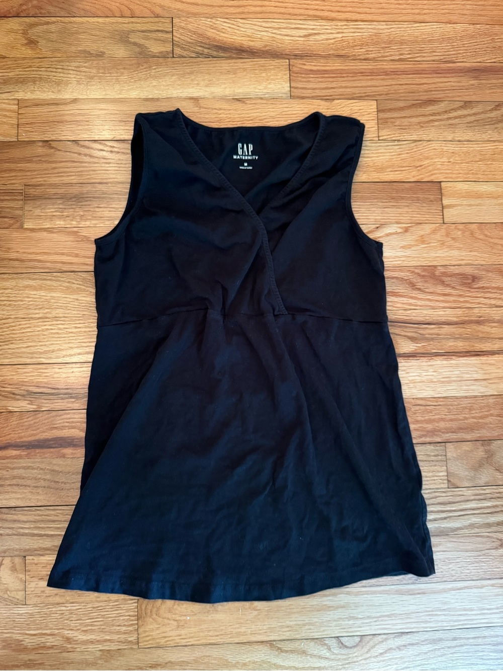 GAP Black Sleeveless Wrap-Style nursing top maternity